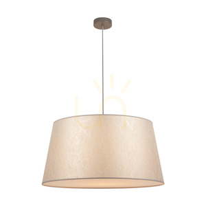 Prata Pendelleuchte, 1xE27, Max. 40 W, graues Metall/transparentes PVC-Kabel/silberner Lampenschirm, Ø 60 cm small 1