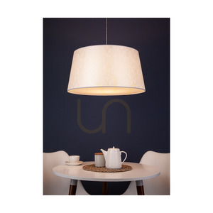 Prata Pendelleuchte, 1xE27, Max. 40 W, graues Metall/transparentes PVC-Kabel/silberner Lampenschirm, Ø 60 cm small 2