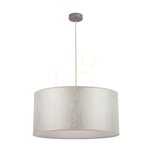 Prata Pendelleuchte, 1xE27, Max. 60 W, graues Metall / transparentes PVC-Kabel / silberner Lampenschirm, Ø 50 cm small 0