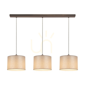 Prata Pendelleuchte, 3xE27, Max. 40 W, graues Metall/transparentes PVC-Kabel/silberner Lampenschirm, 100 cm small 1