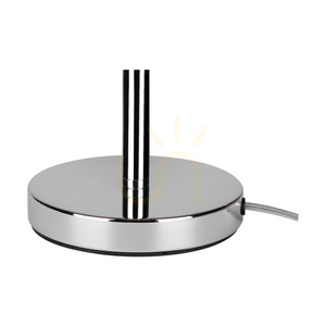 Prata Tischlampe, 1xE27, Max. 40 W, Metall in Chromoptik / transparentes PVC-Kabel / silberner Lampenschirm, Ø 25 cm small 3