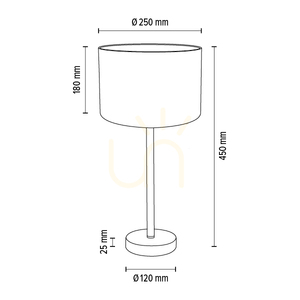 Prata Tischlampe, 1xE27, Max. 40 W, Metall in Chromoptik / transparentes PVC-Kabel / silberner Lampenschirm, Ø 25 cm small 6