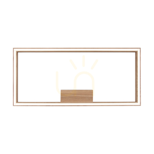 Ramme Deckenleuchte, 1xLED, 3000 K, 34 W, geölte Eiche, 83 cm small 1