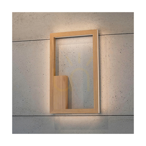Ramme „In&amp;Out“ Wandleuchte, 1xLED, 3000 K, 28 W, geölte Eiche, mit Touch-Dimmer, 32 cm small 2