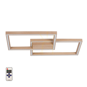 Ramme Deckenleuchte, 1xLED, 3000 K, 48 W, geölte Eiche, mit Fernbedienung, 82 cm small 2