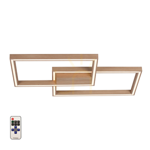 Ramme Deckenleuchte, 1xLED, 3000 K, 48 W, geölte Eiche, mit Fernbedienung, 82 cm small 3