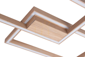 Ramme Deckenleuchte, 1xLED, 3000 K, 48 W, geölte Eiche, mit Fernbedienung, 82 cm small 4