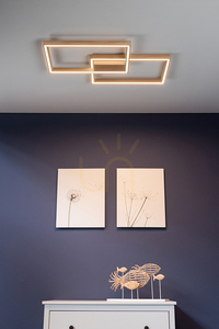 Ramme Deckenleuchte, 1xLED, 3000 K, 48 W, geölte Eiche, mit Fernbedienung, 82 cm small 5