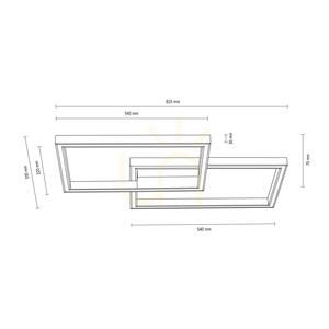 Ramme Deckenleuchte, 1xLED, 3000 K, 48 W, geölte Eiche, mit Fernbedienung, 82 cm small 6