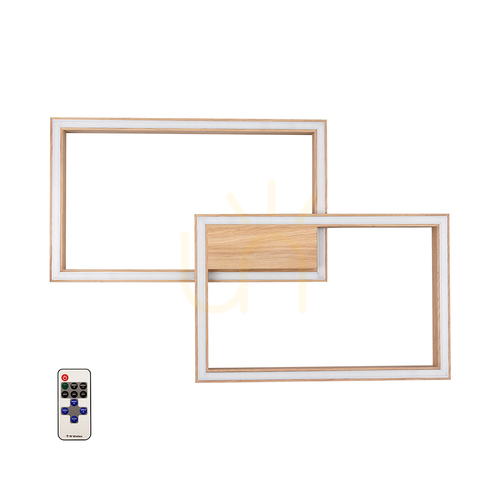 Prüfen Ramme Deckenleuchte, 1xLED, 3000 K, 48 W, geölte Eiche, mit Fernbedienung, 82 cm