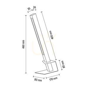 Rapid Tischlampe, 1xLED, 3000 K, 4,5 W, geölte Eiche/schwarzes Metall/schwarzes PVC-Kabel (23 cm) small 4