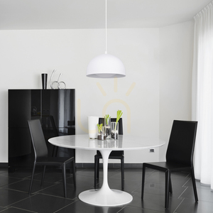 Ray Pendelleuchte, inklusive 1x LED 3000K 10W, weißes Metall/transparentes PVC-Kabel, Ø 25,5 cm small 2