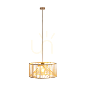 Reve Pendelleuchte, 1xE27, Max. 15-W-LED, geölte Eiche/natur, geflochtenes Kabel/cremefarbene geflochtene Baumwollkordel, Ø 50 cm small 1