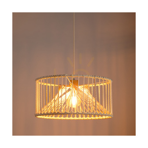 Reve Pendelleuchte, 1xE27, Max. 15-W-LED, geölte Eiche/natur, geflochtenes Kabel/cremefarbene geflochtene Baumwollkordel, Ø 50 cm small 4
