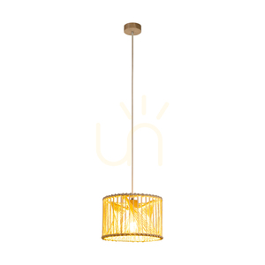 Reve Pendelleuchte, 1xE27, Max. 15-W-LED, Eiche geölt/natur, geflochtenes Kabel/cremefarbene geflochtene Baumwollkordel, Ø 30 cm small 1