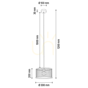 Reve Pendelleuchte, 1xE27, Max. 15-W-LED, Eiche geölt/natur, geflochtenes Kabel/cremefarbene geflochtene Baumwollkordel, Ø 30 cm small 5