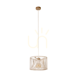 Reve Pendelleuchte, 1xE27, Max. 15-W-LED, Eiche geölt/natur, geflochtenes Kabel/cremefarbene geflochtene Baumwollkordel, Ø 30 cm small 0