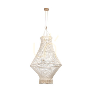 Reve 3xE27 Max. 15-W-LED-Pendelleuchte, geölte Eiche/natur, geflochtenes Kabel/cremefarbenes geflochtenes Baumwollkabel, Ø 65 cm small 0