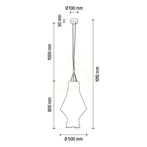 Reve 3xE27 Max. 15-W-LED-Pendelleuchte, geölte Eiche/natur, geflochtenes Kabel/cremefarbenes geflochtenes Baumwollkabel, Ø 50 cm small 2