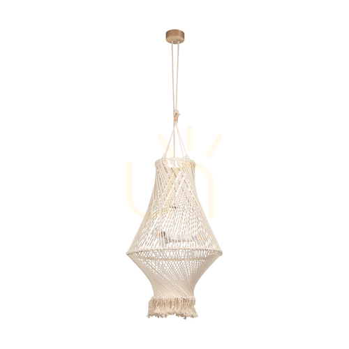 Prüfen Reve 3xE27 Max. 15-W-LED-Pendelleuchte, geölte Eiche/natur, geflochtenes Kabel/cremefarbenes geflochtenes Baumwollkabel, Ø 50 cm