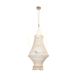 Reve 3xE27 Max. 15-W-LED-Pendelleuchte, geölte Eiche/natur, geflochtenes Kabel/cremefarbenes geflochtenes Baumwollkabel, Ø 50 cm small 0
