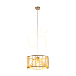 Reve Pendelleuchte, 1xE27, Max. 15-W-LED, geölte Eiche/natur, geflochtenes Kabel/cremefarbene geflochtene Baumwollkordel, Ø 40 cm small 1