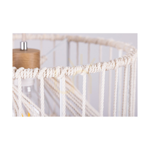 Reve Pendelleuchte, 1xE27, Max. 15-W-LED, geölte Eiche/natur, geflochtenes Kabel/cremefarbene geflochtene Baumwollkordel, Ø 40 cm small 2