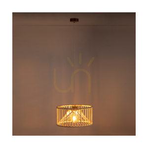 Reve Pendelleuchte, 1xE27, Max. 15-W-LED, geölte Eiche/natur, geflochtenes Kabel/cremefarbene geflochtene Baumwollkordel, Ø 40 cm small 4