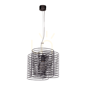 Ringo Pendelleuchte, 1xE27, Max. 60 W, schwarzes Metall/schwarzes PVC-Kabel, Ø 28 cm small 0