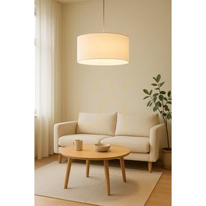 Rima Pendelleuchte, 1xE27, Max. 60 W, Metall in Chromoptik/geflochtenes Kabel in Anthrazit/grauer Lampenschirm, Ø 50 cm small 2