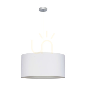 Rima Pendelleuchte, 1xE27, Max. 60 W, Metall in Chromoptik/geflochtenes Kabel in Anthrazit/grauer Lampenschirm, Ø 50 cm small 0