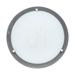 Rocky Deckenleuchte, 1xLED, 2700 K, 18 W, Betongrau/weißer Glasschirm, Ø 45 cm small 1