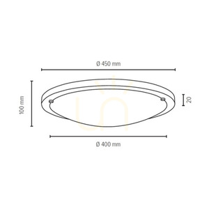 Rocky Deckenleuchte, 1xLED, 2700 K, 18 W, Betongrau/weißer Glasschirm, Ø 45 cm small 2