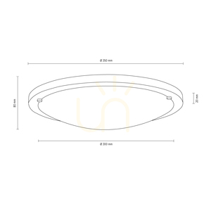 Rocky Deckenleuchte, 1xLED, 2700 K, 13 W, betongrau/weißer Glasschirm, Ø 35 cm small 2