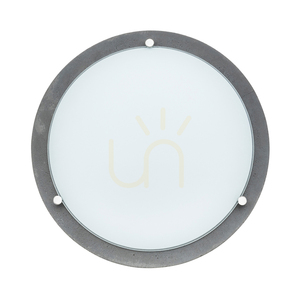 Rocky Deckenleuchte, 1xLED, 2700 K, 13 W, betongrau/weißer Glasschirm, Ø 35 cm small 0