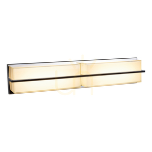 Wandleuchte „Sally“, inklusive LED 3000 K, 20 W, Metall in Chrom/weißer Glasschirm, 60 cm small 1