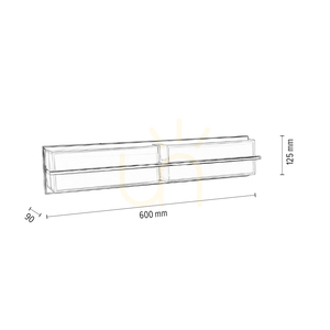 Wandleuchte „Sally“, inklusive LED 3000 K, 20 W, Metall in Chrom/weißer Glasschirm, 60 cm small 3