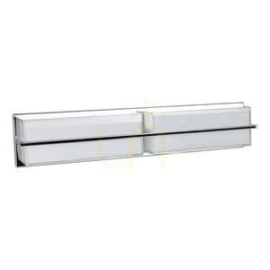 Wandleuchte „Sally“, inklusive LED 3000 K, 20 W, Metall in Chrom/weißer Glasschirm, 60 cm small 0
