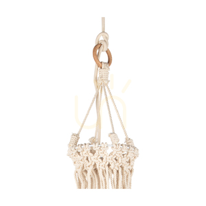 Samba-Pendelleuchte, 1xE27, Max. 15-W-LED, geölte Eiche/natur, geflochtenes Kabel/cremefarbene geflochtene Baumwollkordel, Ø 35 cm small 1