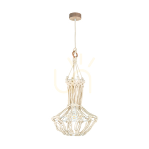 Samba-Pendelleuchte, 1xE27, Max. 15-W-LED, geölte Eiche/natur, geflochtenes Kabel/cremefarbene geflochtene Baumwollkordel, Ø 35 cm small 0
