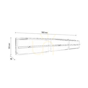 Wandleuchte „Sally“, inklusive LED 3000 K, 30 W, Metall in Chrom/weißer Glasschirm, 98 cm small 2