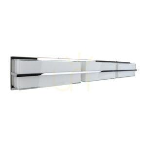 Wandleuchte „Sally“, inklusive LED 3000 K, 30 W, Metall in Chrom/weißer Glasschirm, 98 cm small 0