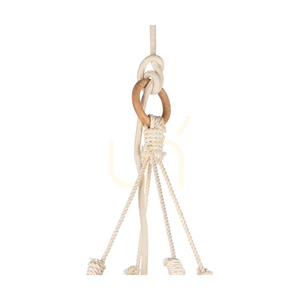 Samba-Pendelleuchte, 1xE27, Max. 15-W-LED, geölte Eiche/natur, geflochtenes Kabel/cremefarbene geflochtene Baumwollkordel, Ø 50 cm small 1