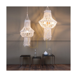 Samba-Pendelleuchte, 1xE27, Max. 15-W-LED, geölte Eiche/natur, geflochtenes Kabel/cremefarbene geflochtene Baumwollkordel, Ø 50 cm small 2