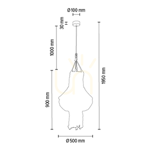 Samba-Pendelleuchte, 1xE27, Max. 15-W-LED, geölte Eiche/natur, geflochtenes Kabel/cremefarbene geflochtene Baumwollkordel, Ø 50 cm small 3