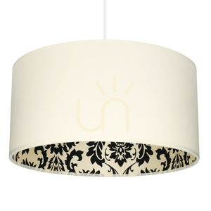 Hängeleuchte „Separato In Bianco“, 1xE27, Max. 60 W, weißer Kunststoff / weißes PVC-Kabel / cremefarbener und schwarzer Lampenschirm, Ø 40 cm small 1