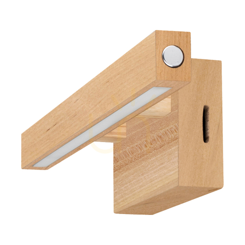 Prüfen Kleine Wandleuchte, 1xLED, 3000 K, 5,3 W, Birke, mit Touch-Dimmer, 40 cm