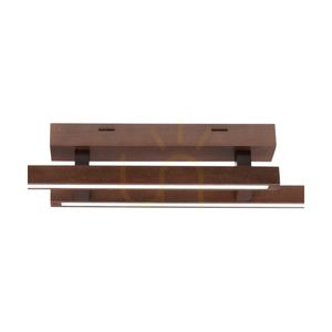 Kleine Deckenleuchte, 2xLED, 3000 K, 22,5 W, Buchen- und Nussbaumholz, 120 cm small 1