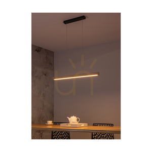 Smal Single 2xLED 3000K 28,5 W Pendelleuchte, Birke/schwarzes Metall/transparentes PVC-Kabel mit Touch-Dimmer, 100 cm small 3