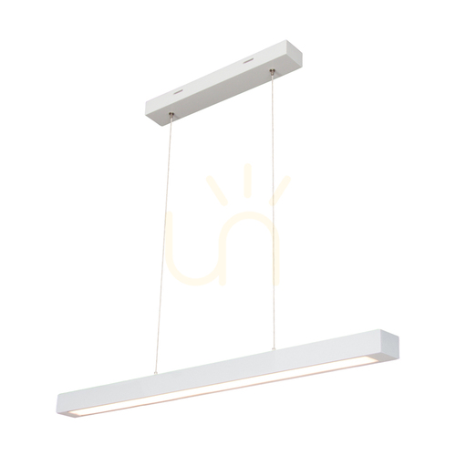 Prüfen Smal 2xLED 3000K 22,5 W Pendelleuchte, weißes Buchenholz / transparentes PVC-Kabel mit Touch-Dimmer, 80 cm